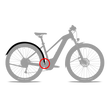 CUBE ACID MUDGUARD SET 45 28'' BB MOUNT 2.0 KERÉKPÁR SÁRVÉDŐ SZETT
