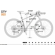 KTM CITY FUN 26 light sky (grey + coral) Unisex City Kerékpár 2022