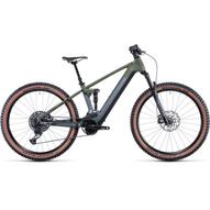 CUBE STEREO HYBRID 120 TM 750 29 FLASHGREY´N´OLIVE Férfi Elektromos Összteleszkópos MTB Kerékpár 2022