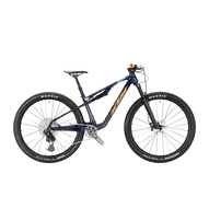 KTM SCARP MT MASTER  S/38 Összteleszkópos MTB kerékpár TRANSPARENT BLUE ON CARBON színben