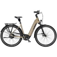 KTM MACINA CITY 810 BELT EASY ENTRY OLIVE PEARL MATT (BLK+ORANGE) 2025 UNISEX ELEKTROMOS CITY TREKKING KERÉKPÁR