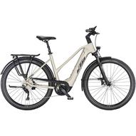 KTM Macina Style 740 TRAPÉZ champagne matt (black+orange) Női Elektromos Trekking Kerékpár 2023
