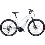 KTM MACINA CROSS 720 TRAPÉZ metallic white (black+orange) Női Elektromos Cross Trekking Kerékpár 2022