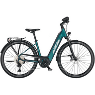 KTM MACINA SPORT 710 EASY ENTRY GREENPURPLE FLIP MATT (SILVER+BLUE) UNISEX ELEKTROMOS TREKKING KERÉKPÁR 2022