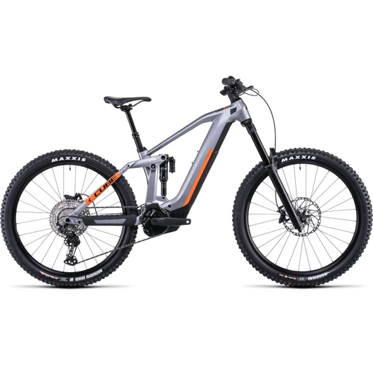 CUBE STEREO HYBRID 160 HPC SL 625 27.5 POLARSILVER´N´ORANGE FÉRFI ELEKTROMOS ÖSSZTELESZKÓPOS ENDURO MTB KERÉKPÁR 2022