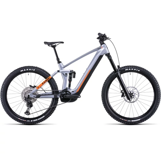 CUBE STEREO HYBRID 160 HPC SL 750 27.5 POLARSILVER´N´ORANGE FÉRFI ELEKTROMOS ÖSSZTELESZKÓPOS ENDURO MTB KERÉKPÁR 2022