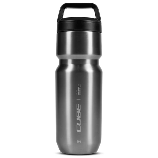 CUBE Stainless Steel Bottle Arc 500 insulated ACÉL KERÉKPÁROS KULACS - brushed grey