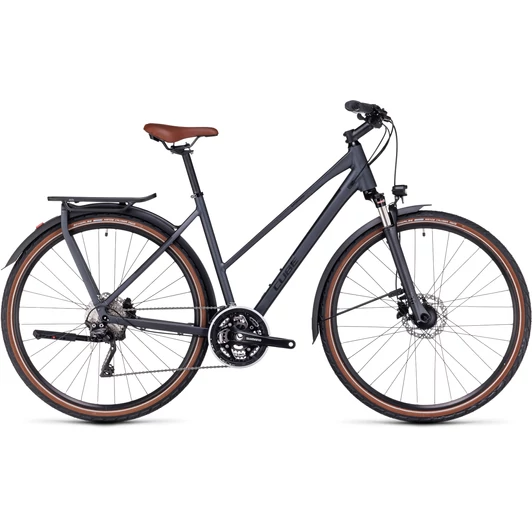 CUBE KATHMANDU PRO TRAPÉZ GREY N BLACK 2023 NŐI TREKKING KERÉKPÁR