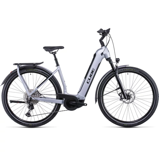 CUBE KATHMANDU HYBRID SL 750 EASY ENTRY POLARSILVER´N´BLACK UNISZEX ELEKTROMOS TREKKING KERÉKPÁR 2022