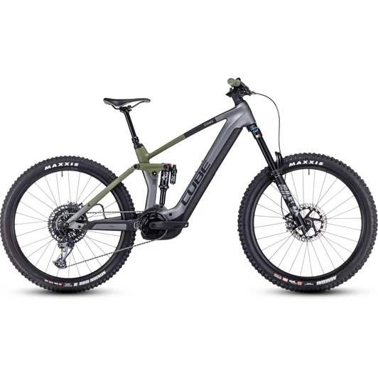 CUBE STEREO HYBRID 160 HPC TM 750 27.5 FLASHGREY´N´OLIVE FÉRFI ELEKTROMOS ÖSSZTELESZKÓPOS ENDURO MTB KERÉKPÁR 2023 - TESZT KERÉKPÁR