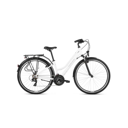 KROSS TRANS 1.0 D WHITE / GREY 2022 NŐI TREKKING KERÉKPÁR