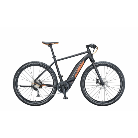 KTM MACINA SPRINT black matt (orange+grey) Férfi Elektromos Cross Trekking Kerékpár 2021
