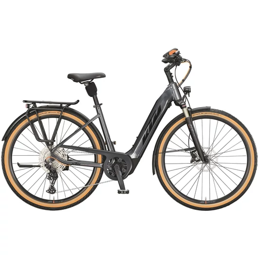 KTM MACINA STYLE 620 EASY ENTRY STEEL GREY (BLACK+ORANGE) UNISEX ELEKTROMOS TREKKING KERÉKPÁR 2021