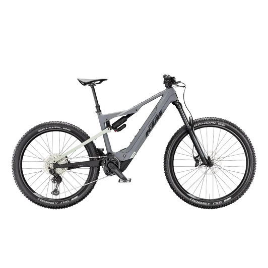 KTM MACINA KAPOHO COMP LTD  M/43 Összteleszkópos elektromos  MTB kerékpár GREY+DEW SILVER MATT színben