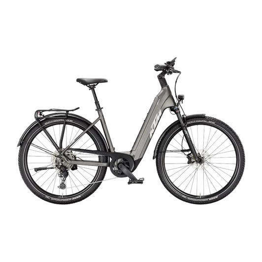 KTM MACINA GRAN 810  US 43 Unisex elektromos trekking- túra kerékpár MACHINE GREY MATT színben
