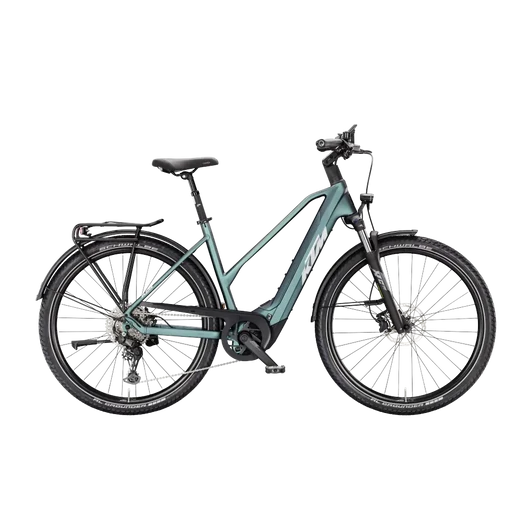 KTM MACINA GRAN 820  D 56 Női elektromos trekking- túra kerékpár GREEN PURPLE FLIP MATT színben