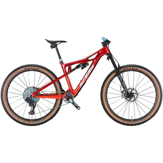 KTM PROWLER EXONIC CHROME RED (FIRE ORANGE+CHROME MATT+AQUA) 2023 FÉRFI ÖSSZTELESZKÓPOS ENDURO MTB KERÉKPÁR