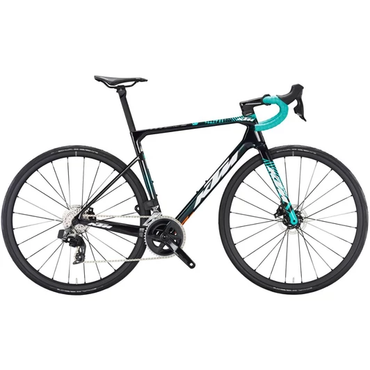 KTM REVELATOR ALTO ELITE AXS TRANSP. GREEN (WHITE+MINT+BLK) 2023 FÉRFI ORSZÁGÚTI KERÉKPÁR