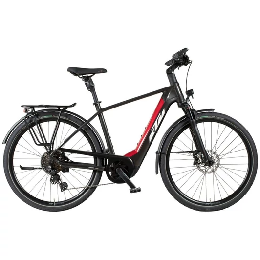 KTM MACINA ETOUR PRO LTD (S) BLACK MATT ( WHITE+RED ) FÉRFI ELEKTROMOS TREKKING KERÉKPÁR 2023