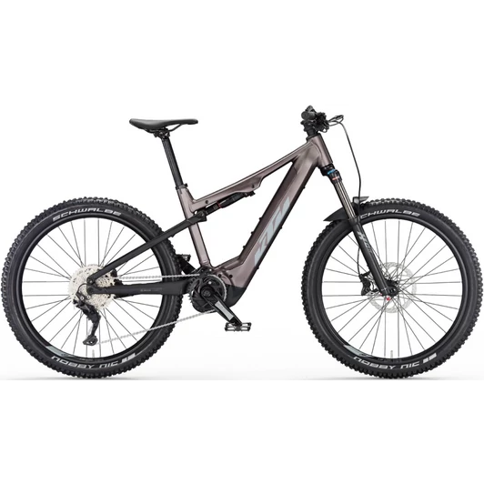 KTM MACINA LYCAN 571 GLORIOUS ELDERBERRY MATT (BLACK+GREY) 2023 NŐI ELEKTROMOS ÖSSZTELESZKÓPOS KERÉKPÁR