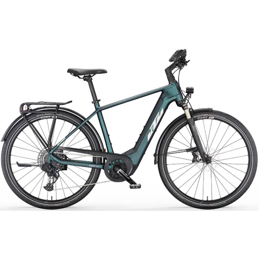 KTM MACINA SPORT 710 GREEN PURPLE FLIP MATT(SILVER+BLUE) 2023 FÉRFI ELEKTROMOS TREKKING KERÉKPÁR