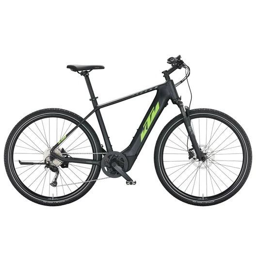 KTM MACINA CROSS 510 BLACK MATT(GREEN+GREY) FÉRFI ELEKTROMOS CROSS KERÉKPÁR 2022