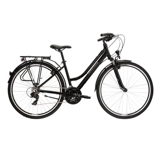 KROSS TRANS 1.0 D BLACK / GREY 2022 NŐI TREKKING KERÉKPÁR