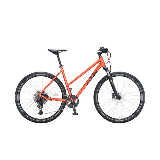 KTM LIFE CROSS TRAPÉZ FIRE ORANGE (BLACK MATT) 2021 NŐI CROSS KERÉKPÁR