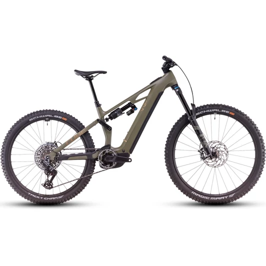 CUBE STEREO HYBRID ONE77 HPC TM DUSTYOLIVE´N´GOLD - 2025 - ÖSSZTELESZKÓPOS MTB ELEKTROMOS KERÉKPÁR - XL