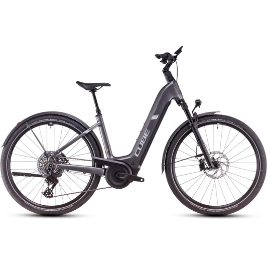 CUBE NURIDE HYBRID SLT 800 ALLROAD GRAPHITE´N´FOSSIL - 2025 - CROSS TREKKING ELEKTROMOS KERÉKPÁR - EASY ENTRY 54 CM