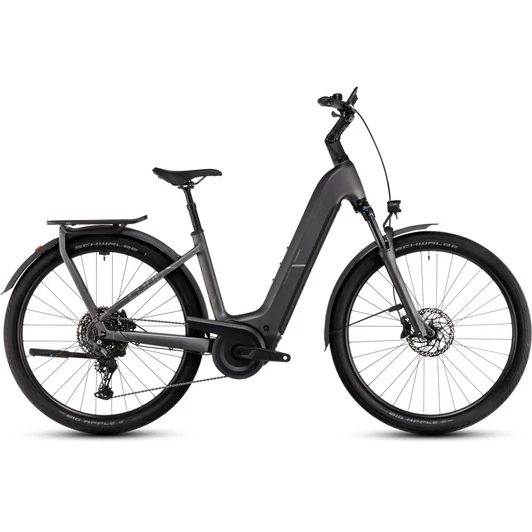CUBE KATHMANDU HYBRID PRO 800 SLABGREY´N´CHROME - 2025 - TREKKING ELEKTROMOS KERÉKPÁR - EASY ENTRY 46 CM