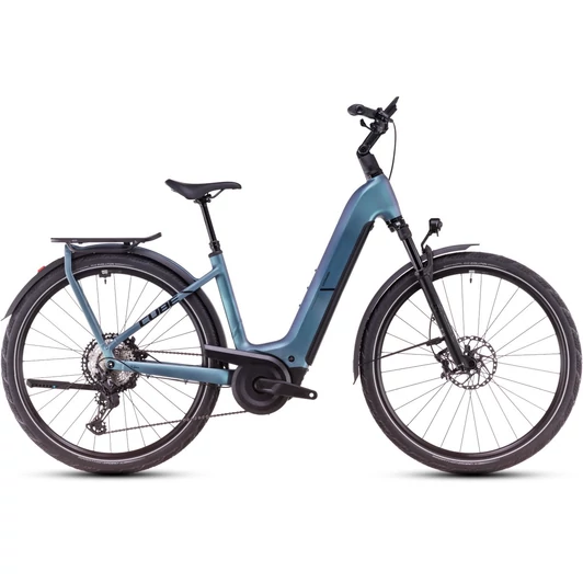 CUBE KATHMANDU HYBRID SLX 800 SMARAGDGREY´N´BLACK - 2025 - TREKKING ELEKTROMOS KERÉKPÁR - EASY ENTRY 46 CM