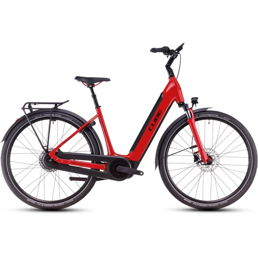 CUBE SUPREME HYBRID COMFORT PRO 625 FIRERED´N´BLACK - 2025 - VÁROSI ELEKTROMOS KERÉKPÁR - EASY ENTRY 42 CM - 26"