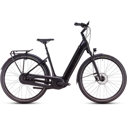 CUBE SUPREME HYBRID COMFORT SLX 625 BLACK´N´METAL - 2025 - VÁROSI ELEKTROMOS KERÉKPÁR - EASY ENTRY 54 CM