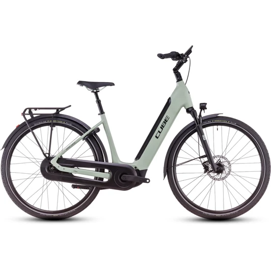CUBE SUPREME HYBRID COMFORT SLX 625 ALOEGREEN´N´BLACK - 2025 - VÁROSI ELEKTROMOS KERÉKPÁR - EASY ENTRY 54 CM