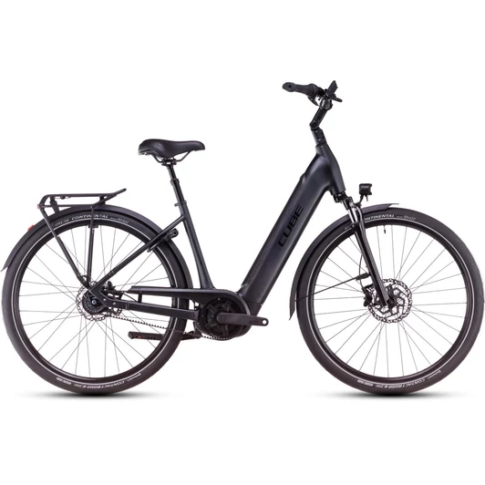 CUBE SUPREME RT HYBRID DELUXE EX 625 METALBLACK´N´GLOSSY - 2025 - VÁROSI ELEKTROMOS KERÉKPÁR - EASY ENTRY 54 CM - 28"