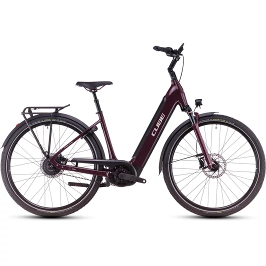 CUBE SUPREME HYBRID DELUXE PRO 625 AMARONE´N´GREY - 2025 - VÁROSI ELEKTROMOS KERÉKPÁR - EASY ENTRY 54 CM