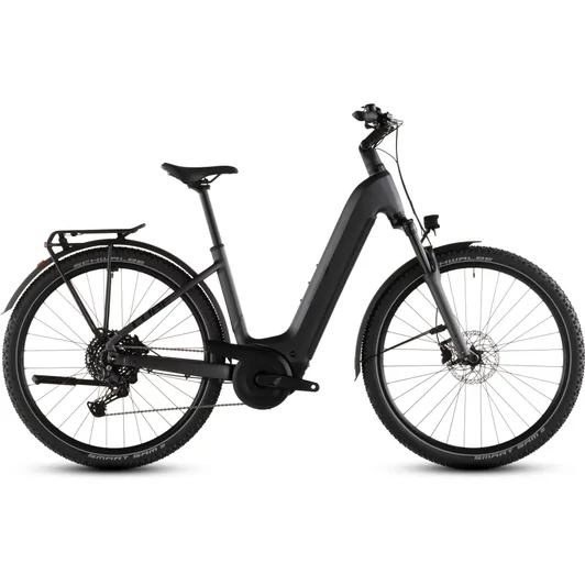 Cube Nuride Hybrid Performance 600 - Elektromos cross trekking kerékpár - slapgrey´n´black színben - Easy Entry 58 cm - 2026