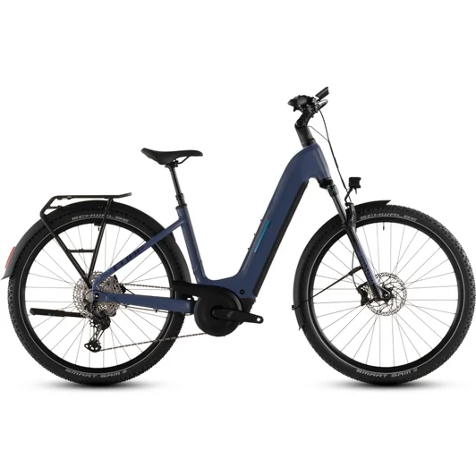 Cube Nuride Hybrid EXC 800 - Elektromos cross trekking kerékpár - jeansblue´n´blue színben - Easy Entry 50 cm - 2026
