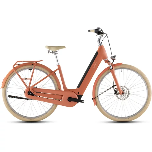 Cube Aruba Hybrid 600 - Elektromos trekking kerékpár - papaya´n´creme színben - Easy Entry 54 cm - 2026
